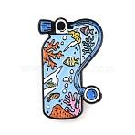 Oxygen Bottle Enamel Brooches, Alloy Lapel Pin Backs for Backpack Clothes, Black, Sky Blue, 31x20mm(JEWB-I063-01EB-01)