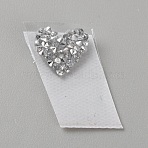 Hotfix Resin Rhinestone, Rhinestone Trimming, Crystal  Sewing Trim Rhinestone Tape, Costume Accessories, Heart, 10x10x1.5mm(DIY-WH0504-737A)