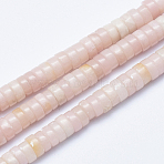Natural Pink Opal Beads Strands, Flat Round, 6x3~3.5mm, Hole: 1mm, about 135pcs/strand, 15.7 inch(40cm)(G-E444-30-6mm)