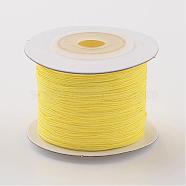 Nylon Thread, Yellow, 0.4mm, about 109.36 yards(100m)/roll(NWIR-G010-17)