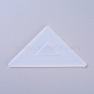 DIY Triangle Ruler Silicone Molds, Resin Casting Molds, For UV Resin, Epoxy Resin Jewelry Making, White, 128x68x4mm(DIY-G010-68)