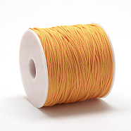 Polyester Cords, Orange, 0.8mm, about 131.23~142.16 yards(120~130m)/roll(OCOR-Q037-25)
