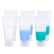 20ml Matte PE Plastic Refillable Flip Top Cap Bottles, with PP Plastic Screw Lids, Clear, 82x39x24mm, Capacity: 20ml(X1-MRMJ-WH0024-01A)