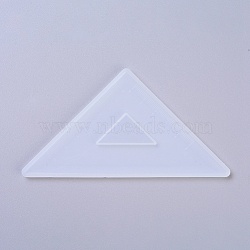 DIY Triangle Ruler Silicone Molds, Resin Casting Molds, For UV Resin, Epoxy Resin Jewelry Making, White, 128x68x4mm(DIY-G010-68)