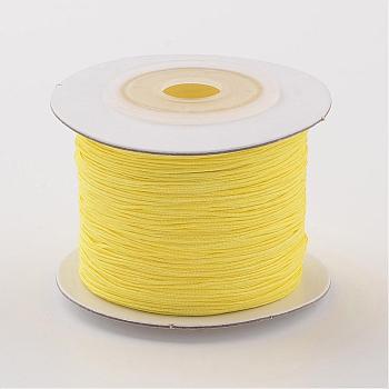 Nylon Thread, Yellow, 0.4mm, about 109.36 yards(100m)/roll