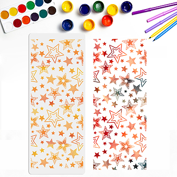 PET Hollow Out Drawing Painting Stencils, for DIY Scrapbook, Photo Album, Star Pattern, 400x1000mm
