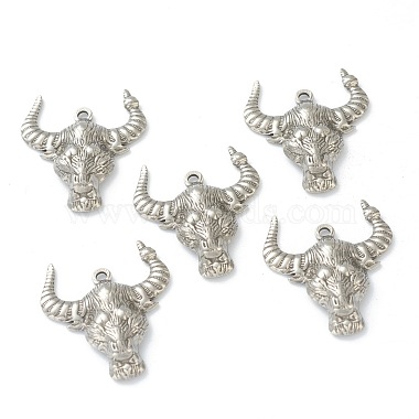 Stainless Steel Color Cattle 304 Stainless Steel Pendants