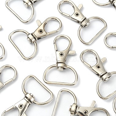 20Pcs Iron Swivel D Rings Lobster Claw Clasps(IFIN-FS0001-22)-3