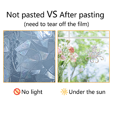 Autocollants adhésifs imperméables de film de vitrail de couleur de pvc de laser(DIY-WH0256-077)-8