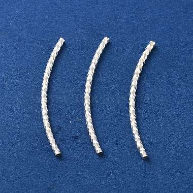 925 Sterling Silver Curved Tube Beads(STER-H112-07A)-2