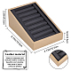 7-Slot Brushed PU Leather Covered Wood Finger Ring Display Trays(RDIS-WH0006-25B)-2