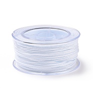 Macrame Cotton Cord, Braided Rope, with Plastic Reel, for Wall Hanging, Crafts, Gift Wrapping, White, 1.5mm, about 21.87 Yards(20m)/Roll(OCOR-H110-01C-20)