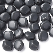 Opaque Acrylic Beads, Nuggets, Gray, 15.5x14x11mm, Hole: 1.8mm, about 380pcs/500g(MACR-S373-137-A03)