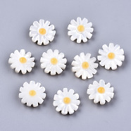 Natural White Shell Mother of Pearl Shell Beads, Flower, Seashell Color, 12x4.5mm, Hole: 0.9mm(SHEL-S266-13B)