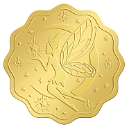 Self Adhesive Gold Foil Embossed Stickers, Medal Decoration Sticker, Fairy Pattern, 5x5cm(DIY-WH0211-163)