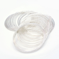 Steel Memory Wire, Bracelets Making, Silver, 20 Gauge, 0.8mm, 115mm inner diameter, 600 circles/1000g(TWIR-R006-0.8x115-S)