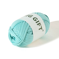 Polyester Cloth Yarn, For Hand Knitting Thick Thread, Crochet Cloth Yarn, Pale Turquoise, 5mm, about 32.81 Yards(30m)/Skein(PW-WG82661-32)