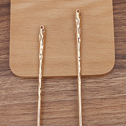 Alloy Hair Stick Findings, Bar, Rose Gold, 170x3.5~6mm(PW-WG70408-03)