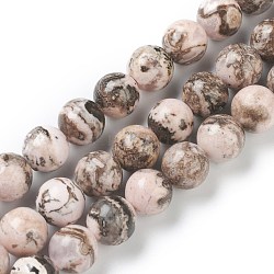 Natural Rhodochrosite Beads Strands, Grade AB, Round, 10~10.5mm, Hole: 0.8mm, about 38pcs/strand, 15.35 inches(39cm)(G-I301-A06-D)