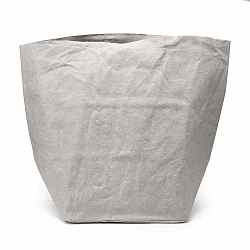 Washable Kraft Paper Bag, Plant Flowers Pots Multifunction Home Storage Bag, Silver, 37x25x25cm(CARB-H025-XL03)