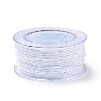 Macrame Cotton Cord, Braided Rope, with Plastic Reel, for Wall Hanging, Crafts, Gift Wrapping, White, 1.5mm, about 21.87 Yards(20m)/Roll