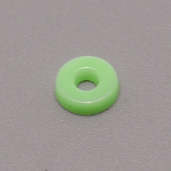 Opaque Acrylic Beads, Flat Round, Lime, 6x1.5mm, Hole: 2mm, about 830pcs/bag