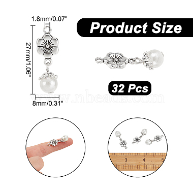 arricraft 32piezas colgantes de perlas de imitación acrílicas(FIND-AR0003-35)-2