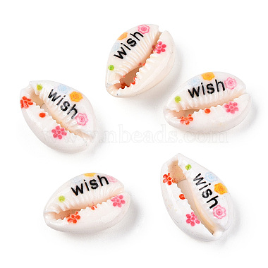 Colorful Word Cowrie Shell Beads