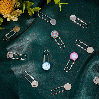 30Pcs 304 Stainless Steel Paperclip Brooch Finding(FIND-UN0002-45)-2