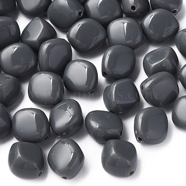 Gray Nuggets Acrylic Beads