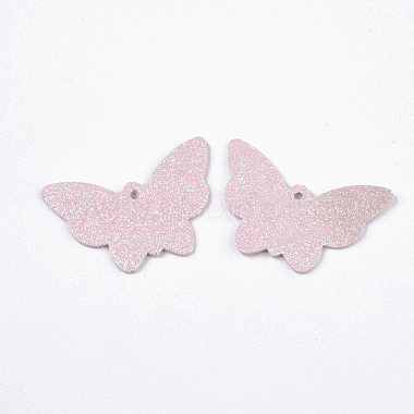 Pink Butterfly Imitation Leather Pendants
