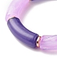 Bracelets extensibles en perles de tube acrylique(BJEW-JB07762-03)-4