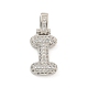 Brass Micro Pave Clear Cubic Zirconia Pendants(KK-B099-01P-I)-1