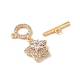 Golden Brass Micro Pave Clear Cubic Zirconia Toggle Clasps(KK-B100-040G)-3