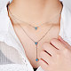 SHEGRACE 925 Sterling Silver Two-Tiered Necklaces(JN702A)-3