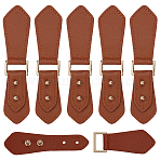6Pcs PU Leather Bag Decorative Buckles, with Alloy Findings, Camel, 75~105x28.5~29.5x4.5~9.5mm(DIY-CY0003-98A)