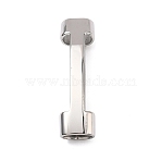 304 Stainless Steel Tube Beads, Hollow Curved Tube, Stainless Steel Color, 43.5x11.5x7mm, Hole: 9x5mm(STAS-A138-03P)