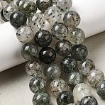 Natural Fuchsite Beads Strands, Round, 12mm, Hole: 1mm, about 32pcs/strand, 14.96 inch(38cm)(G-K285-40D-1)