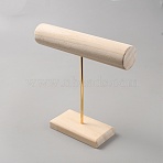 Wood T Bar Bracelet Display Stands, Bracelet Jewelry Organizer Holder, Antique White, 6x19.5x19.5cm(AJEW-WH0534-19A)