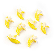 Banana Resin Cabochons, Yellow, 31x19.5x11.5mm(X-CRES-R175-18)