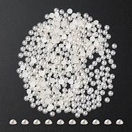 ABS Plastic Cabochons, Imitation Pearl, Half Round, Beige, 4x2mm(OACR-YW0001-36A)