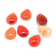 Dyed Natural Carnelian Gemstone Cabochons, teardrop, 25x18x6mm(G-T024-18x25mm-14)