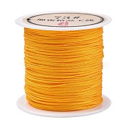 40 Yards Nylon Chinese Knot Cord, Nylon Jewelry Cord for Jewelry Making, Orange, 0.6mm(NWIR-C003-01B-21)