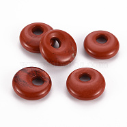 Natural Red Jasper Pendants, Donut/Pi Disc, 17.5~18.5x5.5mm, Hole: 5.5mm(G-T122-67K)