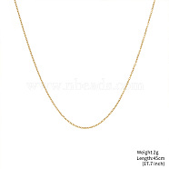 Gold Plated Stainless Steel  Cable Chain Necklaces(BK0244-1)