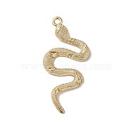 Alloy Pendant, Cadmium Free & Lead Free, Snake, Light Gold, 52x25x3.5mm, Hole: 2mm(FIND-A038-06KCG)
