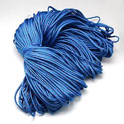 7 Inner Cores Polyester & Spandex Cord Ropes, for Rope Bracelets Making, Royal Blue, 4mm, about 109.36 yards(100m)/bundle, 420~500g/bundle(RCP-R006-118)