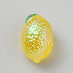 Luminous Fruit Resin Drnament, for Doll Making, Home Desktop Decoration, Lemon, 34x23x22mm(CRES-CJC0009-14I)