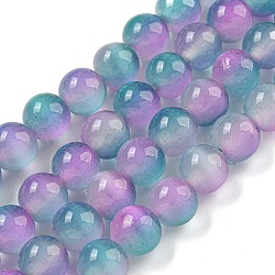 Cat Eye Beads Strands, Round, Lilac, 8mm, Hole: 0.8~0.9mm, about 50pcs/strand, 14.29''~14.69''(36.3~37.3cm)(G-K378-A03-01)