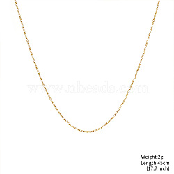 Gold Plated Stainless Steel  Cable Chain Necklace (BK0244-1)